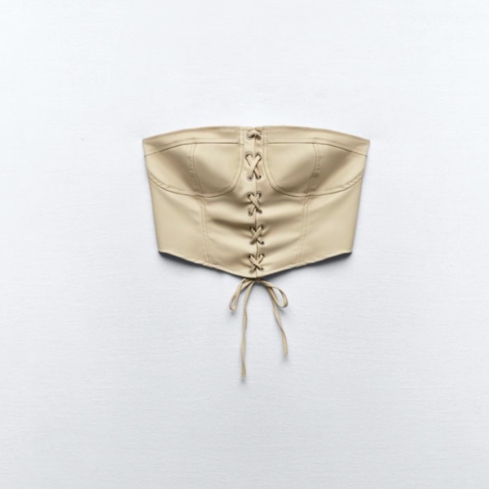 Zara Faux Leather Corset